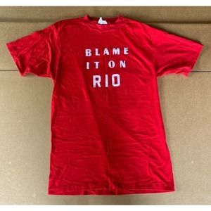 Vintage Single Stitch Made in USA Blame it on Rio de Janeiro Shirt Size Medium